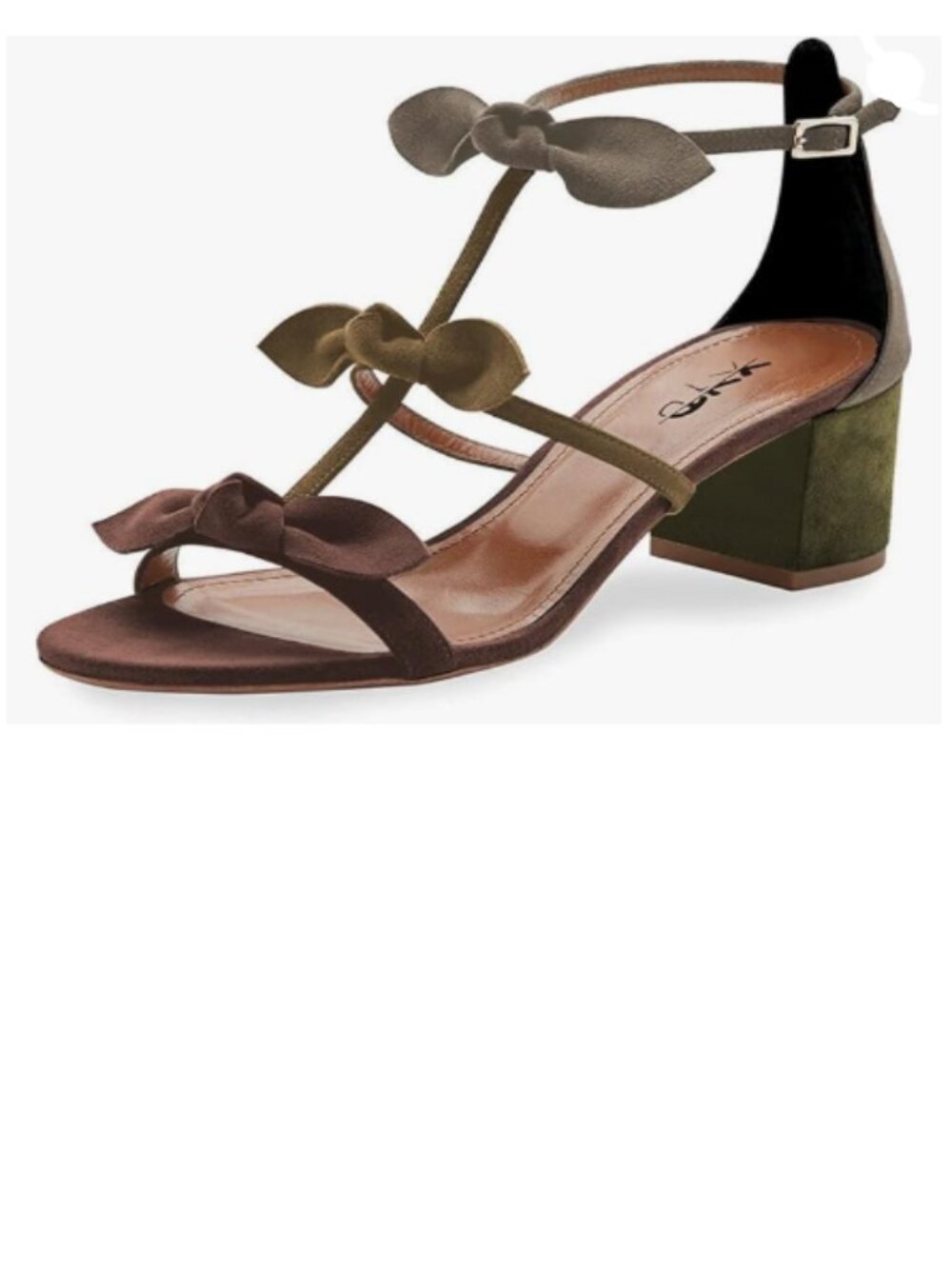 XYD Women Girls Gladiator Block Chunky Heels Open Toe Sandals  Brown
